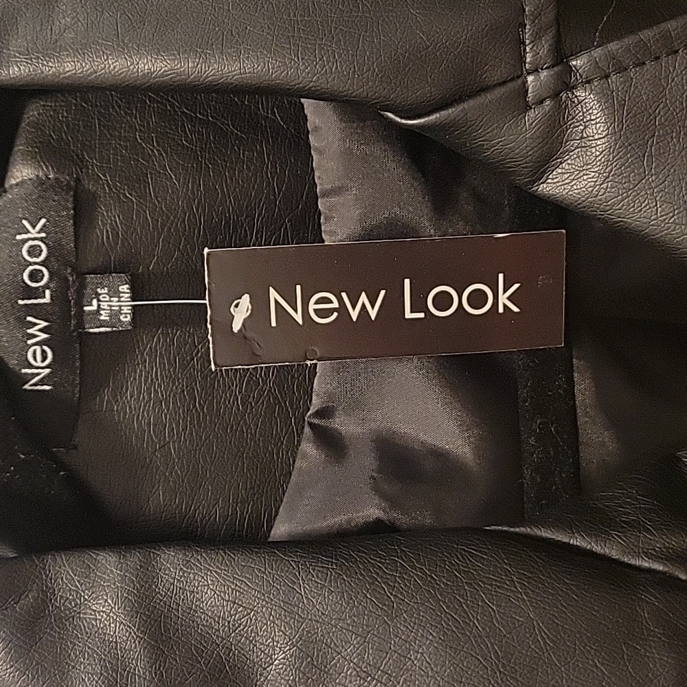 NWT New Look Black Leather Jacket - Picture 8 of 8
